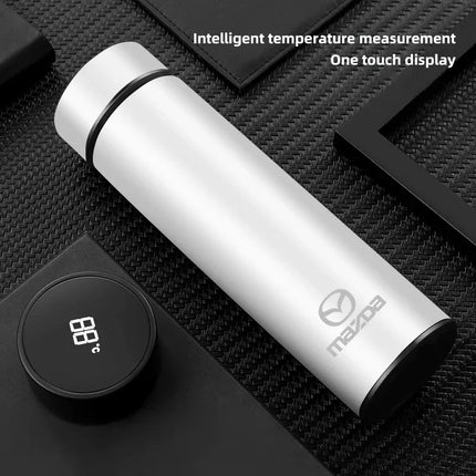 Car Smart Thermos Bottle With Temperature Display Coffee Cup For Mazda 3 6 Atenza Axela Demio CX3 CX5 MP MS RX8 Car Accessories