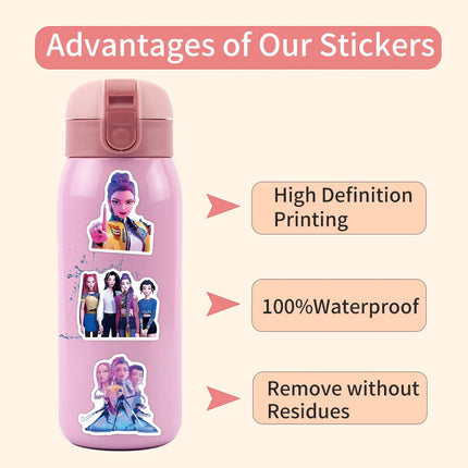 55/110pcs K-Pop Anime Cartoon Stickers Set Waterproof DIY Decals for Laptop Car Bike Graffiti Decoration Movie Animation Fan Art