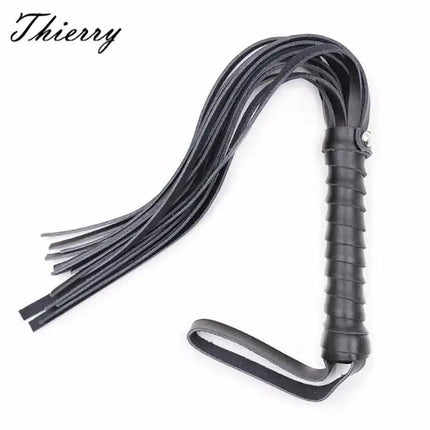 Thierry Genuine Leather Hand Made Pimp Whip Spanking Crop Party Flogger Queen Whip for Sex Horse Bdsm Sex Toys Adults