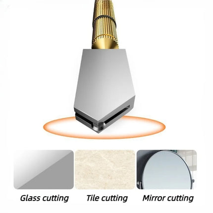 Easy to use and carry Glass Cutter Diamond Cutter 175mm Anti-Skid Handle Cutting Tool For Glass Diamonds And Minerals