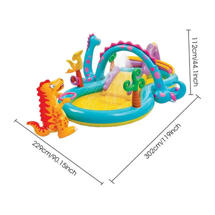 New Water Slide Children Fun Lawn Water Slides Iatables Pools Ring Tosses Game For Kids Summer Slide Set Backyard Outdoor Toys