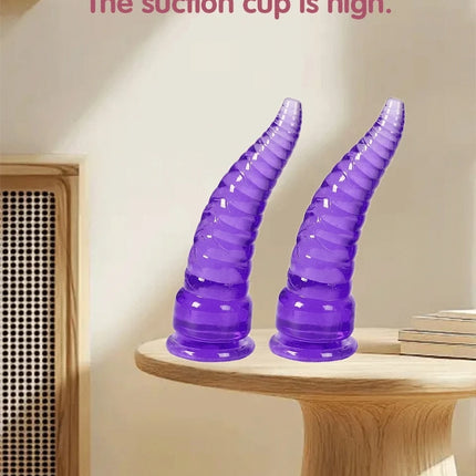 Threaded octopus tentacles, simulated anal plug, adult sex toy, men's and women's anal expanders, prostate massager, suction cup