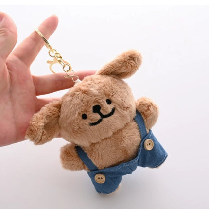 11cm Cute Korean Maltese Dog Plush Pendant Toy Soft Cartoon Puppy Stuffed Animal Keychain Doll Kids Birthday Gifts