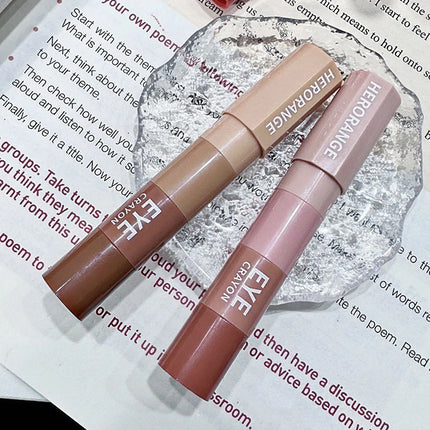 1Pc HERORANGE 4 In 1 Eyeshadow Pencil Kit Velvet Matte Shimmer Highlight Pigment Mini Eye Makeup Cosmetic Set