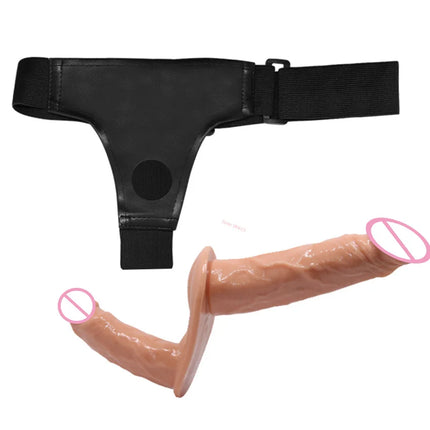 Double Penis Vibrator Dual Ended Strap on Elastic Harness Belt Strap On Dildo Adult Sex Toys for Woman Couples Anal Soft Dildos