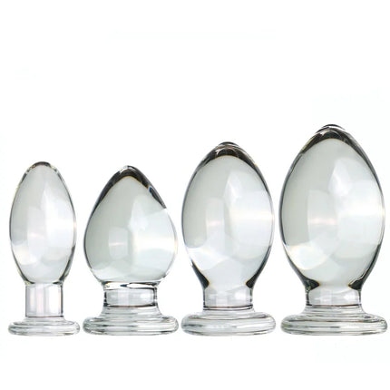 VaHppy Glass Anal Plugs Large 780g Diameter 7cm Duck Egg Style Sex Toys Masturbator Extension Training Lesbian Gay SM BDSM Sex