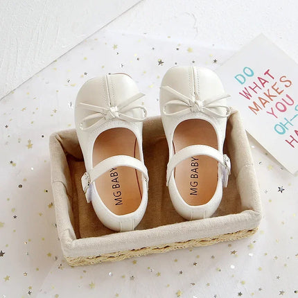 Fashion Mary Janes Shoes For Baby Butterfly Girls Flats Soft Singe Shoes For Kids Girls PU Leather Shoes