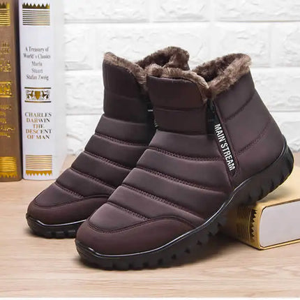Winter shoes Men's sneakers Warm Cotton Zipper Snow Ankle Boots, Autumncasual shoes  Waterproof Snow Boots free shiping shoe