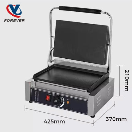 Electric Pressure Plate Grill Commercial Hot Plate Double-sided Pressing Grill Sandwich Steak Hamburger Maker Panini Machine