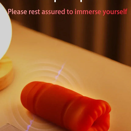 Automatic Male Masturbator Cup Vibrator Tongue Licking Blowjob Real Vagina Pocket Pussy Penis Oral Sex Toy For Adult Men Sexshop