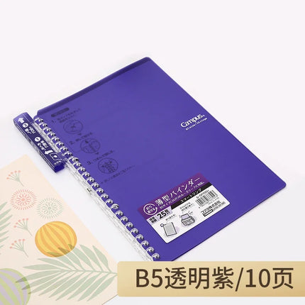 Japan Kokuyo Campus Smartring Loose-leaf Notebook Transparent Coil Loose-leaf Notebook A5/B5 10 Sheets Paper Convenient Notebook