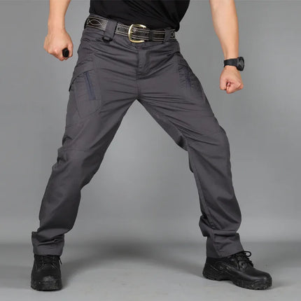 Quick Dry Outdoor Pants Multi Pockets Elastic Tactical Pant Waterproof Plus Size 6XL Casual Cargo Trousers Men Clothing