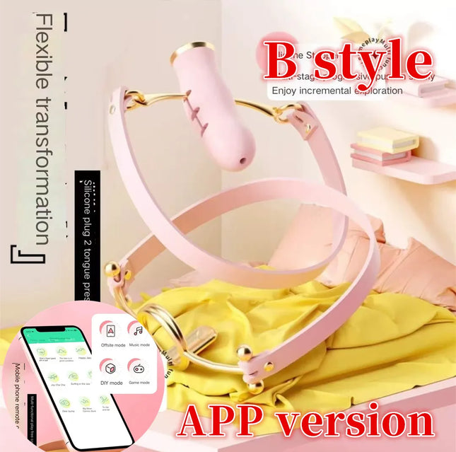 Simulation Dildo For Female Adjusting Bondage Deep Throat Mouth Plug Leather Mouth Balls BDSM Mouth Gag Sex Toys Flirt Sex Tools