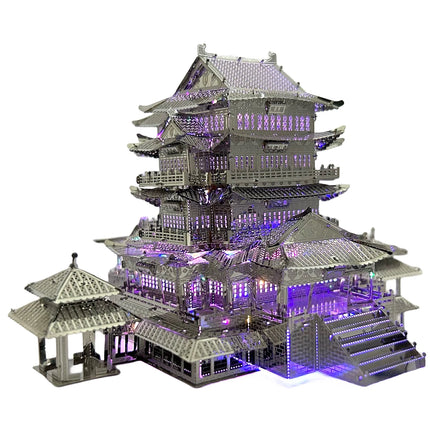 Tengwang Pavilion 3D Metal Puzzles For Adults DIY Mecha Model Kits Blocks Fighter Model Kit Brain Teaser Puzzle Fidget Toys
