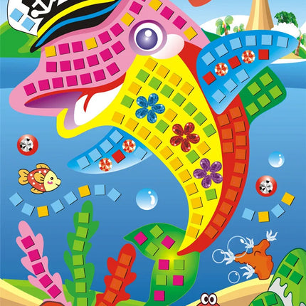 6 Pcs/Set Mosaic Diamond Handmade Craft DIY Stickers Crystal Paste Painting Mosaic Puzzle Educational Toys Kids Gift