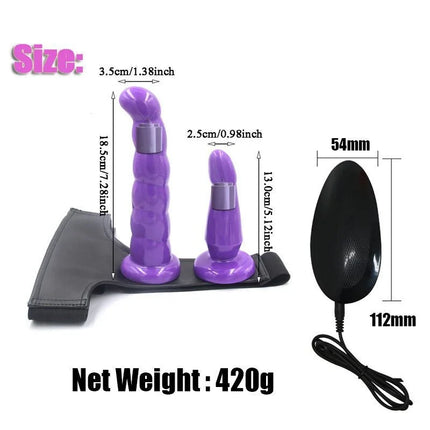 Strap-On Big Dildo Vibrator Strapon Ultra Elastic Harness Belt Adult Sex Toys For Woman Lesbian Double Penis Realistic Dildos