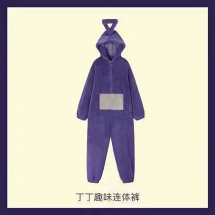 Adults Kids Onesies Soft Long Sleeves Pajamas Dipsy Tinky Winky Po Lala Costumes Home Clothes Women Unisex Homewear
