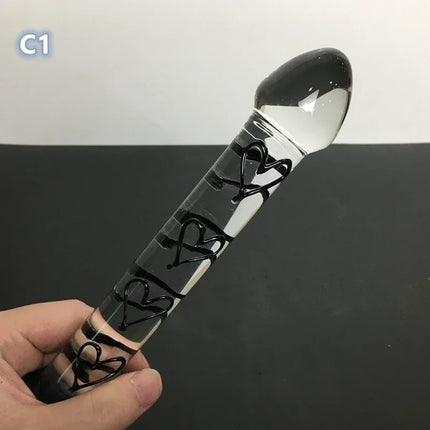 Crystal Dildo Real Leather Flogger Glass Penis Whip Sex Whip G-spot Anal Bead Leather Tools Restraints Bdsm Sex Adult Games
