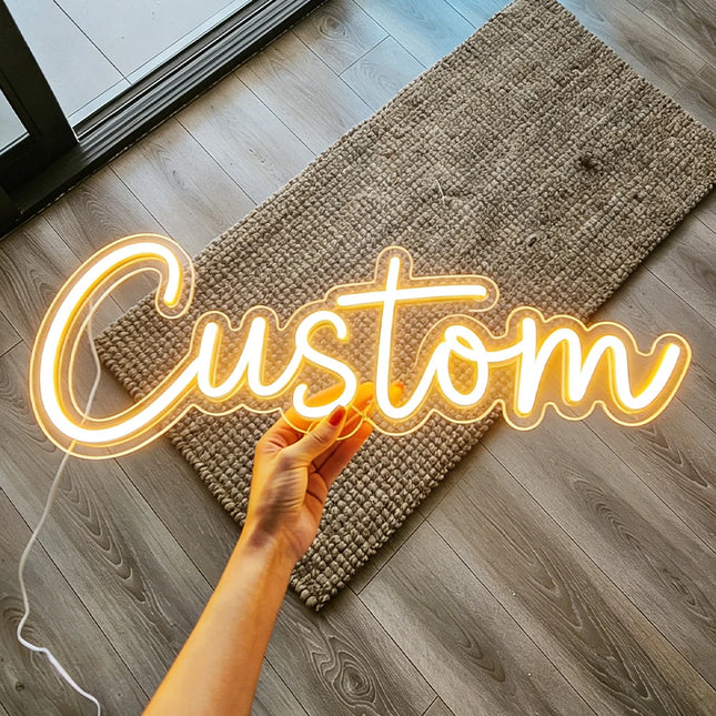 Custom Neon Sign UV Print Personalized Acrylic LED Sign for Bar Wedding Party Neon Light Business Logo Sign Night Lamps Decor Sign