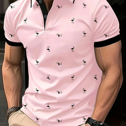 Summer Men's Golf Silhouette Pattern Polo Short Sleeve Polo Shirt Collared Shirt Business Casual Outdoor 3D Print Geometric Polo