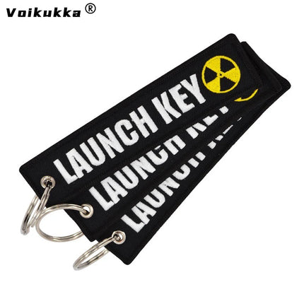 Voikukka Jewelry 2022 New Product HOONIGAN LAUNCH KEY Both Sides Embroidered Motorcycle Keychain Wholesale For Men Boyfriend
