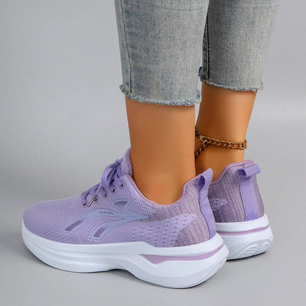 Spring and Autumn New Women's Casual Lace-Up Comfortable, Breathable, Lightweight and Wear-Resistant Sports Shoes