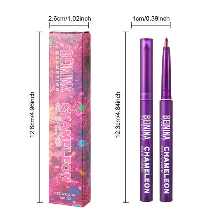 Shiny Chameleon Metallic Blue Eyeliner Gel Pen Eyeshadow Multicolor Eye Liner Pearlescent Polarized Glitter Eyes Pigment Makeup