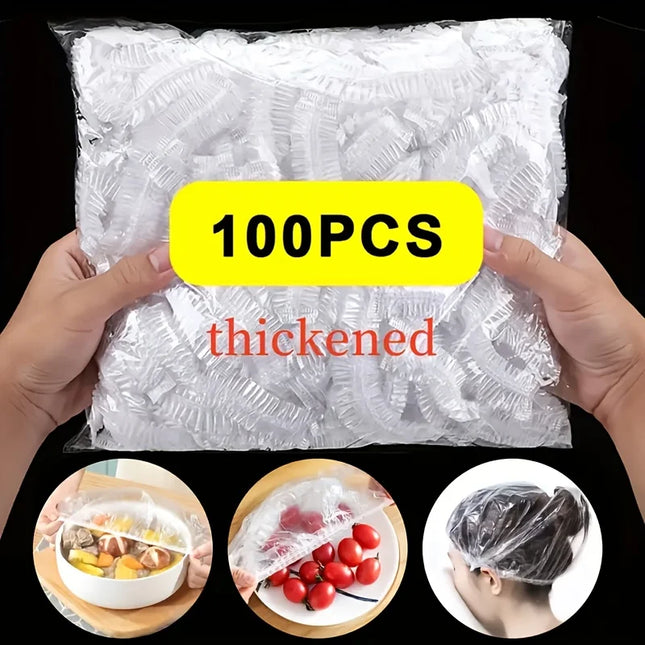 100pcs Reusable Food Cling Film Covers  Fruit Vegetable Storage Food Wrap Storage Bag Picnics & Bbqs Kitchen Food Saver Bag