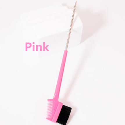 Double sided hair edge brush professional salon hair styling anti-static hair comb mouse tail comb Special for real hair wigs