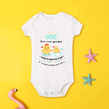 I Love You Dad Print Infant Romper Baby Boy Girl Short Sleeve Bodysuit Top Newborn Summer Clothes Father‘s Day Baby Clothing