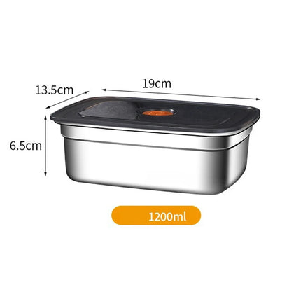 Stainless Steel Camping Lunch Box Sealed Microwave Suitable Preservation Box Large Capacity Leak-proof