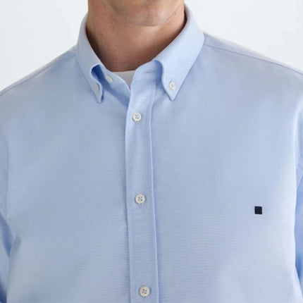 PG Men's button-down shirt  Pure color long style  Casual business formal shirt  Suitable for men's office and daily wear