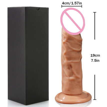 Realistic dildo Black Anal Plug with Suction Cup Penis for Vagina Butt Plug Stimulation Sex Toys for Women Adults Phallus
