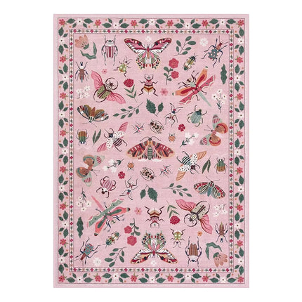 Insect Print Area Rugs, Non-Slip Washable Rugs for Living Room, Modern Bedroom Rug Under Bed Large Carpet for Room Decor