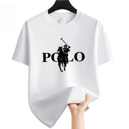 Summer Fashion Brand Men's Business Casual Short-sleeved T-shirt Loose and Versatile Crew Neck Breathable Top