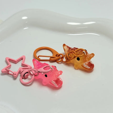 Creative cartoon cute mini crocodile keychain pendant mobile phone with key ring bag decoration pendant