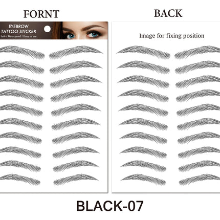 6D Hair-like Eyebrow Sticker Water-based Brow Tattoo Stickers Long Lasting Waterproof Nutural Enhancers False Eyebrows Cosmetics