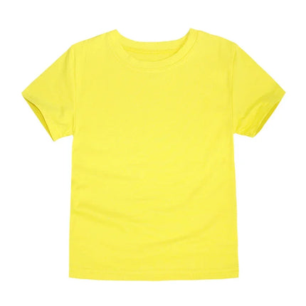 2-16 Years Boys T-shirts Cotton Short Sleeve Girls Clothes Summer Solid T-shirt Teenage Children Tees Kids Korean Top Baby Clothes