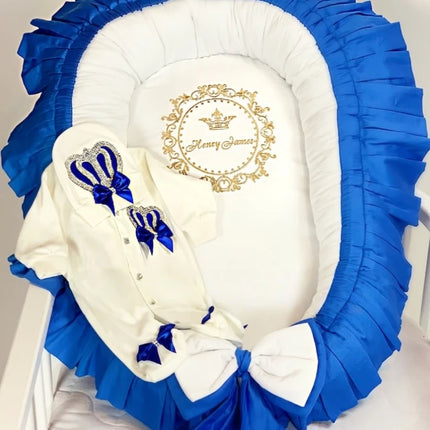 Dollbling Newborn Set Baby's Sets Rhinestone Crown 0-3 Months Hat+Bodysuits+Gloves+Shoes 4 Parts Boy Girl Jumpsuit Clothing
