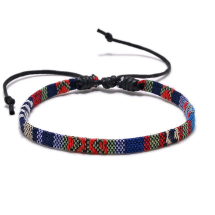 Bohemia Style Colorful Weave Rope Friendship Bracelets For Woman Men Cotton Handmade Braided Bracelet Ethnic Jewelry Gifts