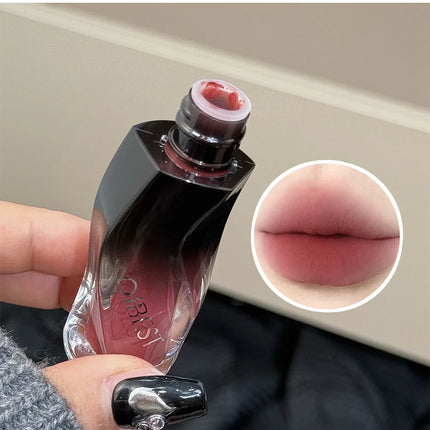 QIBEST 1PC Sexy Red Women's Lipstick Long Lasting Waterproof Liquid Lipstick Matte Lip Mud Non-Stick Cup Lip Gloss Tint Makeup