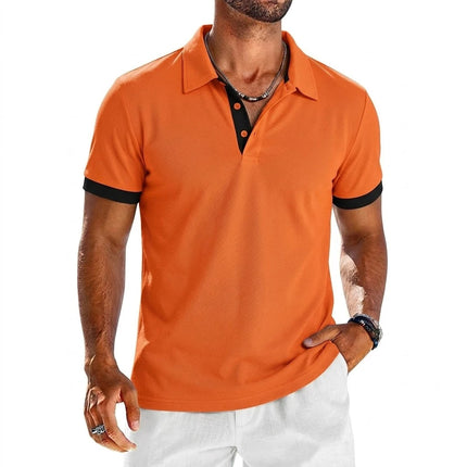 Summer Mens Short Sleeve Polo Shirt Lightweight Lapel Tshirts Breathable Sport T-shirts for Men Sports Solid Streetwear Cool Top