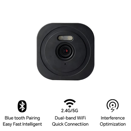 3MP 2K Tuya Window Camera,2.4GHz & 5GHz WiFi Indoor Cameras for Home Security W/Color Night Vision,Person Motion Detection,Easy