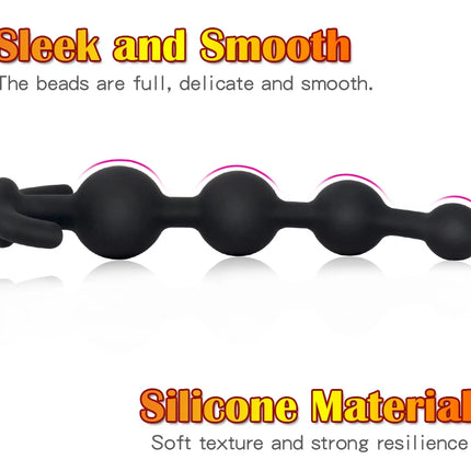 Silicone Anal Beads Pull Dilator Butt Plug Vaginal G Spot Dildo Masturbator Prostate  Massage Anus Stimulation Trainer Sex Toys