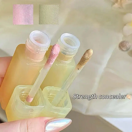 Velvet Matte Liquid Concealer Highlighter Long-Lasting Moisturize Cover Acne Marks Dark Circles Skin Brightening Makeup