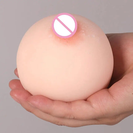 Dual Use Soft Silicone Realistic Artificial Breasts Pocket Pussy Compact Portable Male Masturbator Adult Toy
