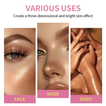  8-Color Eyebrow Cream Blush Curve Case Cream Cosmetics Palette Matte Shimmer Finishes Shadow Tones Long-Lasting Cosmetics