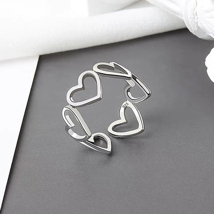 925 Sterling Silver Heart Ring / Bague Argent 925 Cœur Ajouré