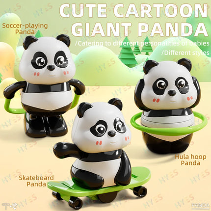 HYES Panda Wind Up Toys Sports Theme Panda Clockwork Toys Fun Educational Animals Clockwork Toys Great Gifts for Kids Boys Girls