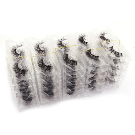 LEHUAMAO  3D Mink Lashes Wholesale Mink False Eyelashes Bulk 10/30/50 Pairs Soft Fluffy Natural Mink Lashes Makeup Mink Eyelashe